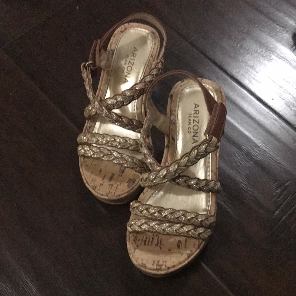 GIRLS ARIZONA WEDGE SANDALS